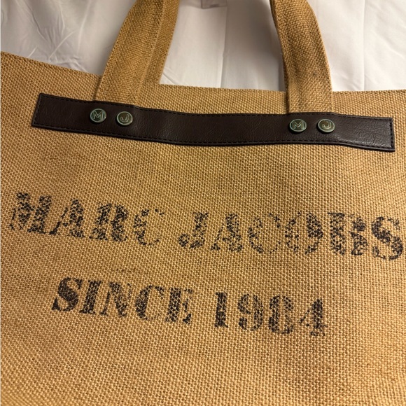 Marc Jacobs Brown Canvas Tote Bag RARE - Picture 2 of 5